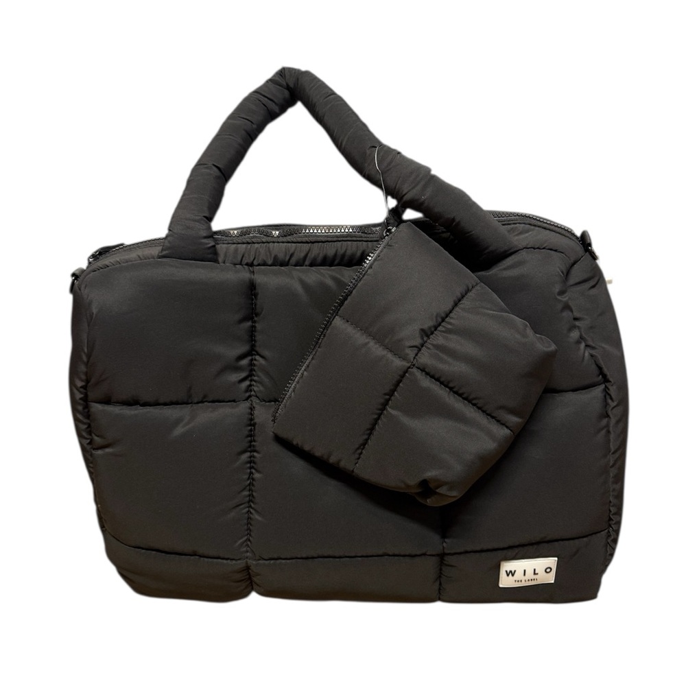 Wilo Black Quilted Duffel Bag Limited Run Travel Carry On Puffer NWT MSRP $108